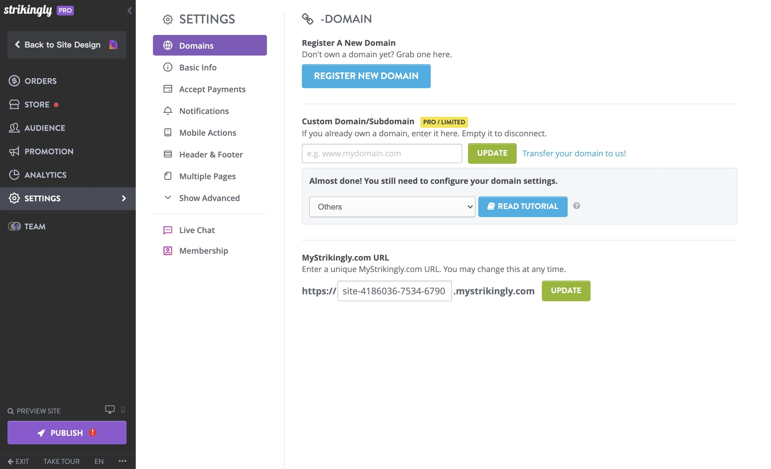 domain-settings domain-settings
